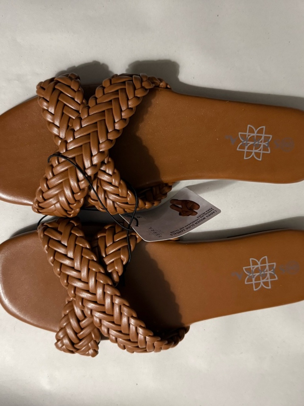 Serra Women’s Size 9 M Woven Brown Sandals Slides Summer Beach Classic Festival - Picture 3 of 5